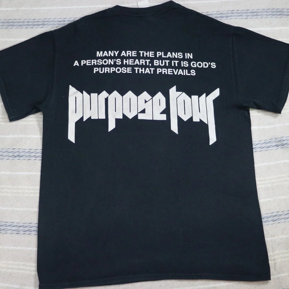 Justin Bieber PURPOSE TOUR Front Back Tee Shirt Size MEDIUM - Picture 3 of 6